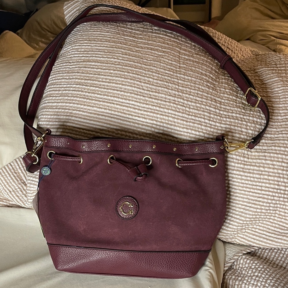 C Wonder 3 in 1 Convertible  Burgundy Shoulder Bag Multi Function C Wonder Wine